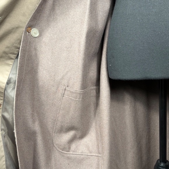 Vintage Worthington Women's Tan Double Breasted Belted Trench Coat Size 18T - Picture 12 of 12